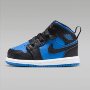 Jordan Kids Black and Blue Sneakers